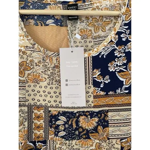 NWT Emery Rose Patchwork Lightweight Tank Dress Women's XL Vacation Beach Boho - Picture 6 of 10